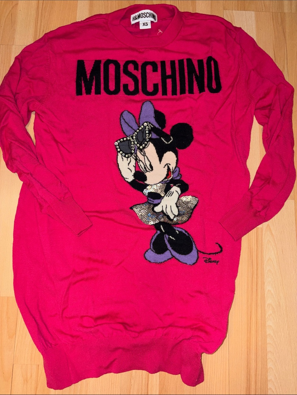Moschino Kids Hot Pink Minnie Mouse Sweater